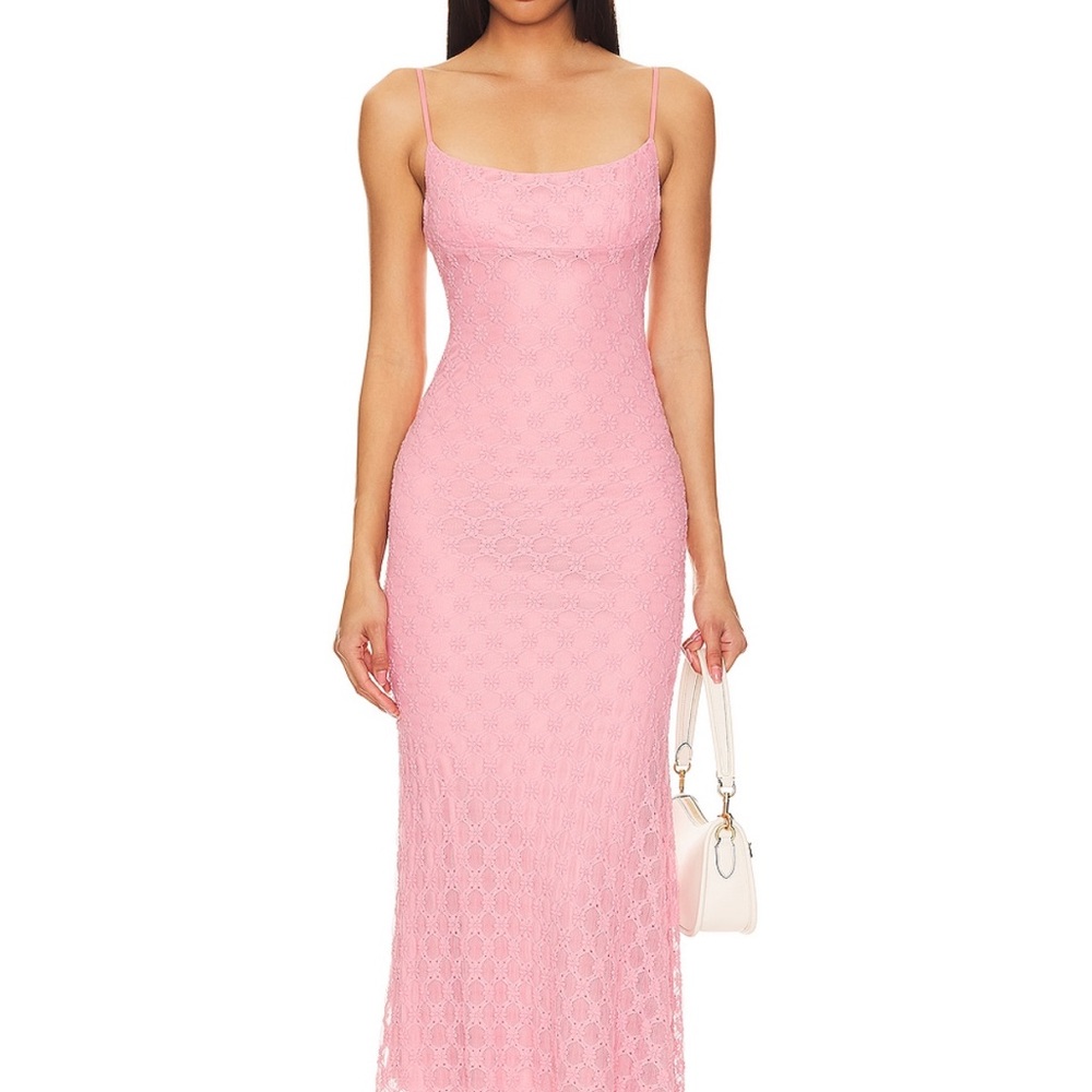 Adoni Midi Dress in Lili Pink - Revolve